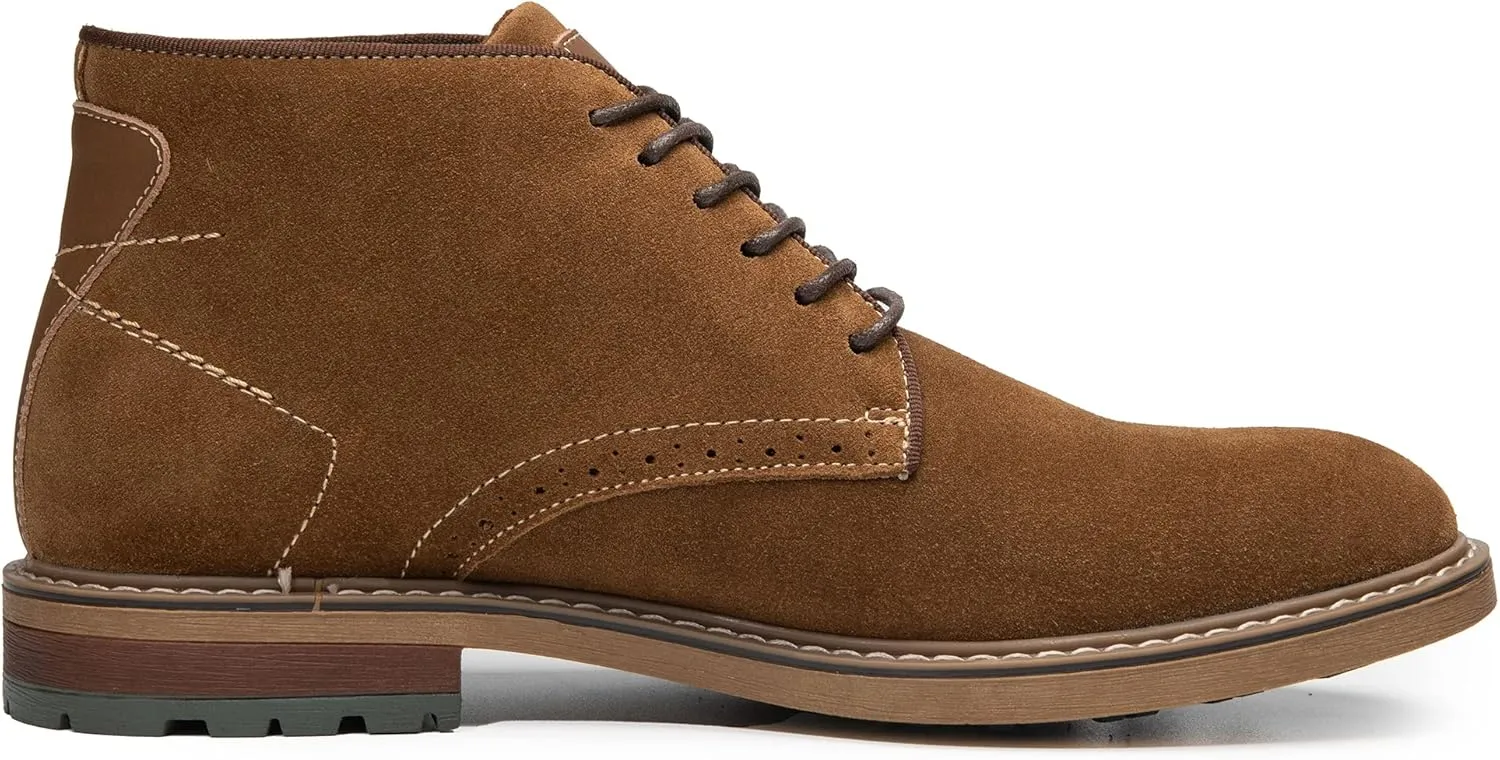 Arkbird Mens Chukka Boots Suede Leather Classic Fashion Casual Ankle Lace-up Dress Boots for Men