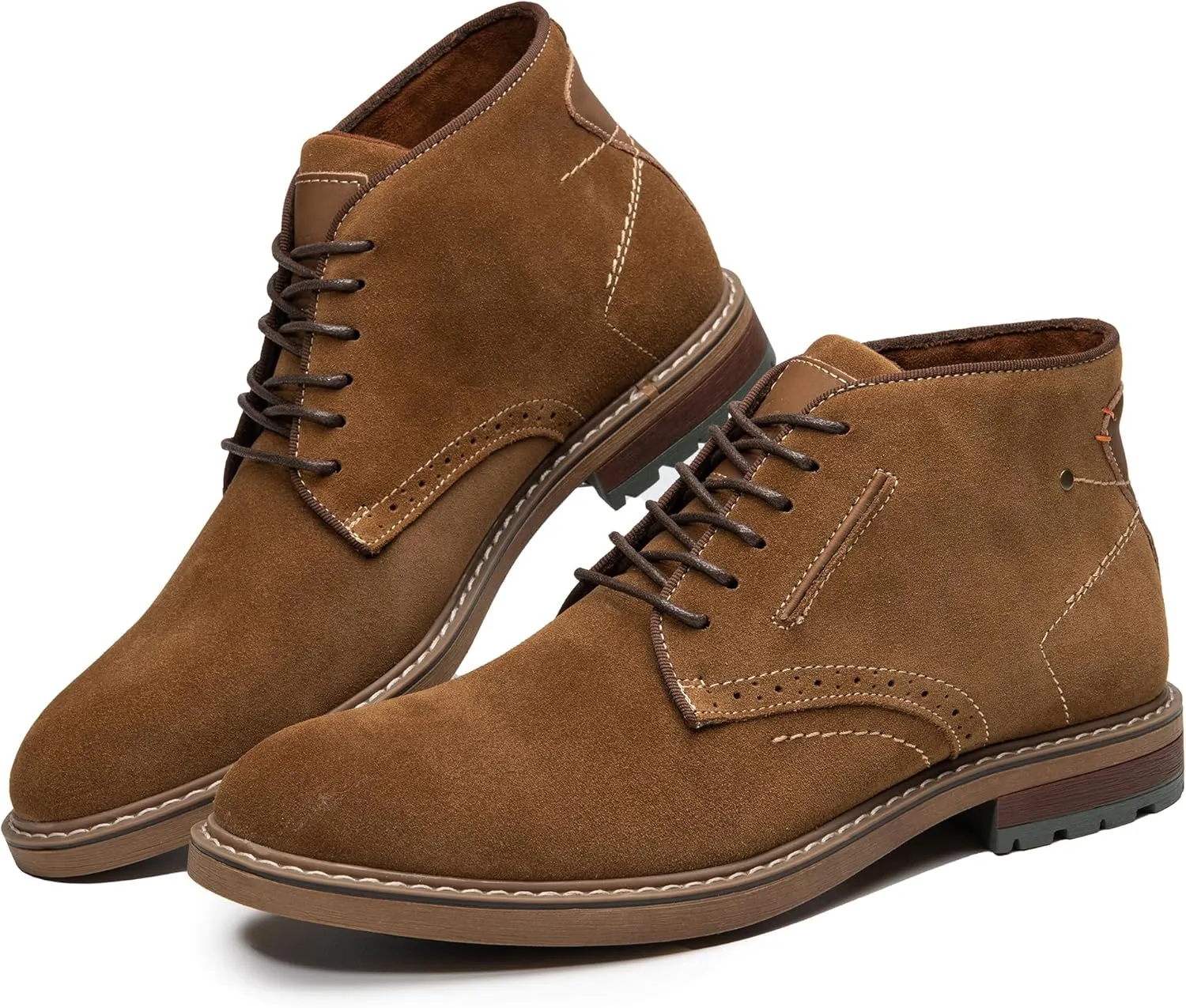 Arkbird Mens Chukka Boots Suede Leather Classic Fashion Casual Ankle Lace-up Dress Boots for Men