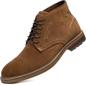 Arkbird Mens Chukka Boots Suede Leather Classic Fashion Casual Ankle Lace-up Dress Boots for Men