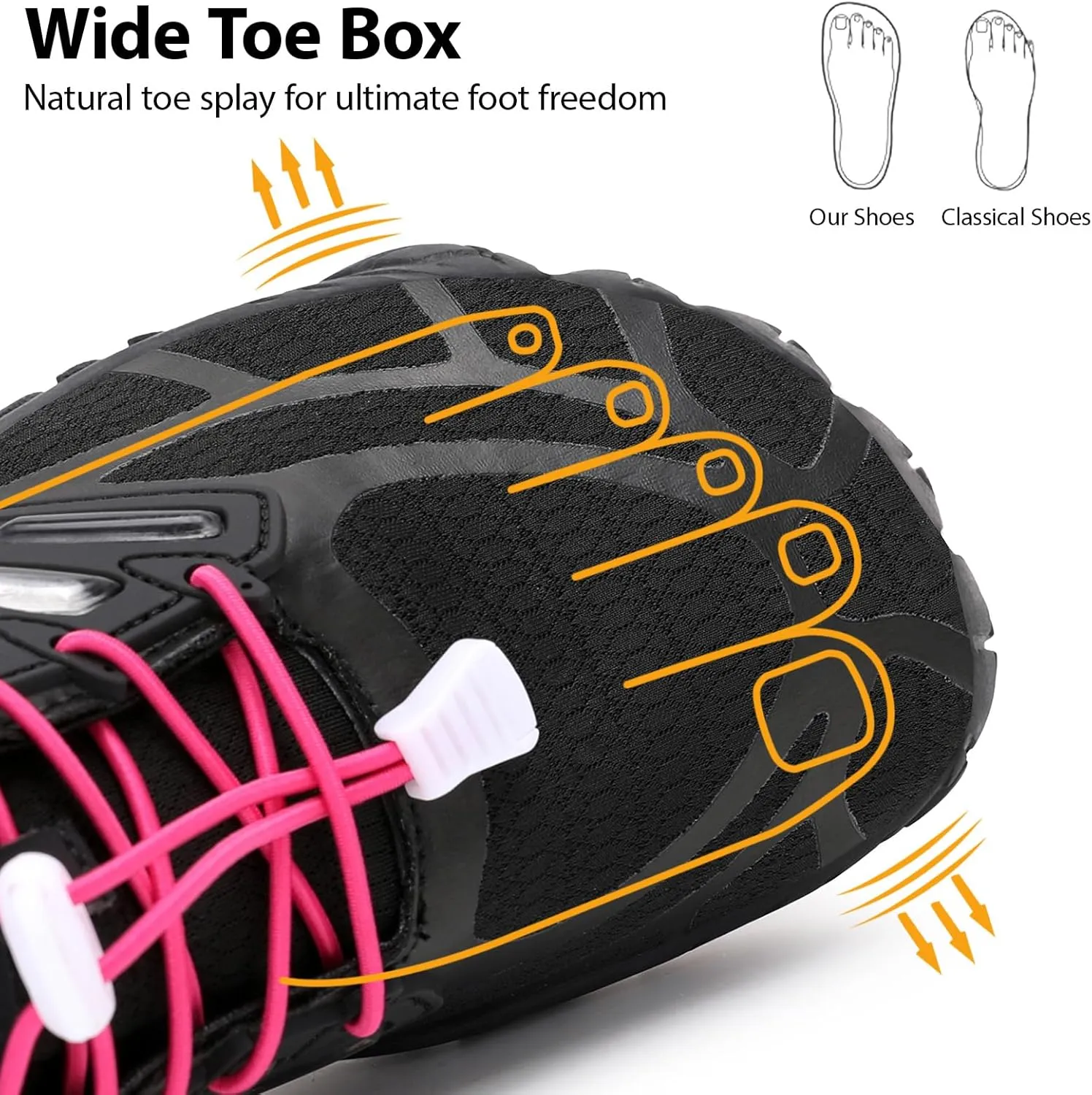 Barefoot Shoes Women Wide Toe Box Zero Drop Minimalist Shoes for Workout Cross-Trainer Walking Hiking Water Grounded Footwear