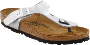 BIRKENSTOCK Gizeh Birko-Flor Metallic Silver Birko Flor 41 (US Women's 10-10.5) Regular