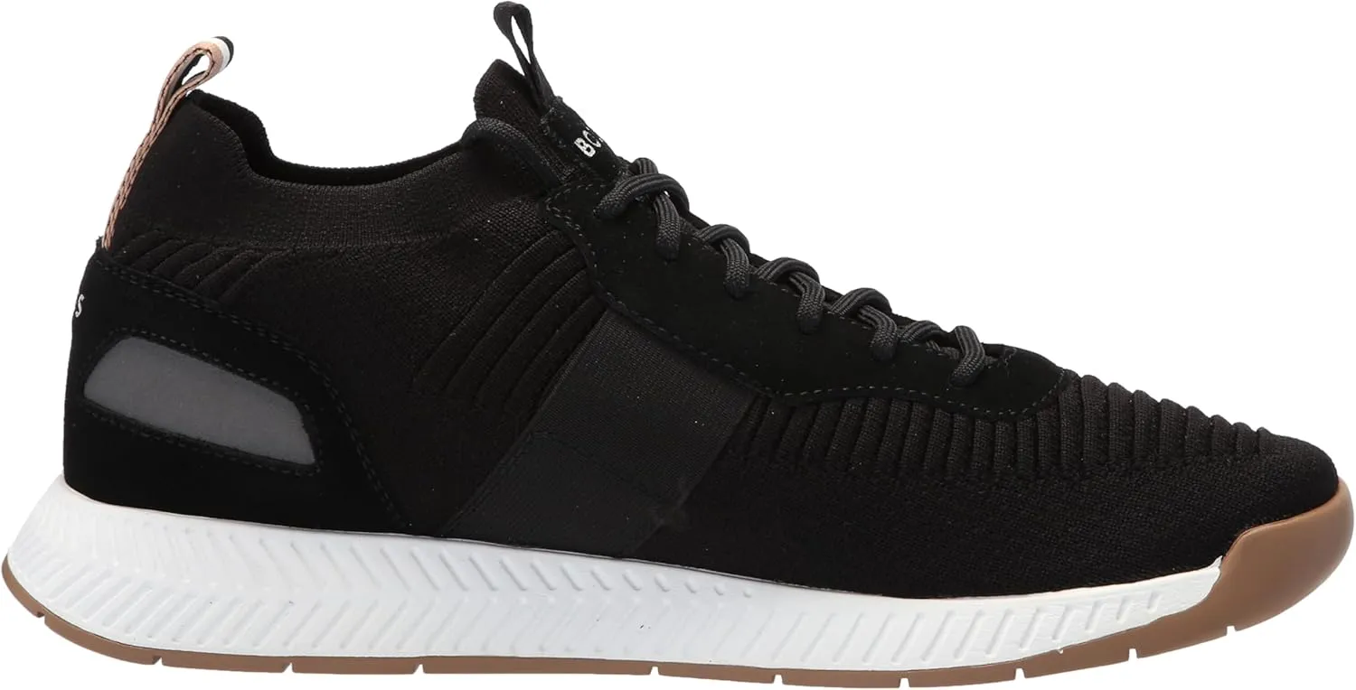 BOSS Men's Structured Knit Sock Running Sneaker