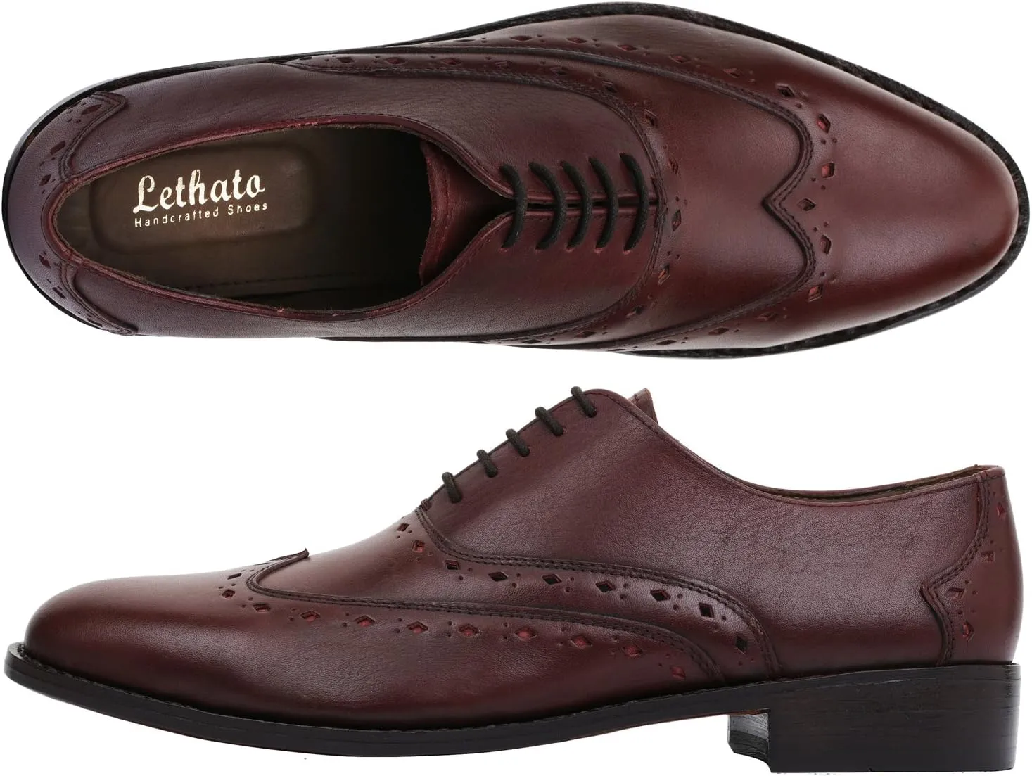 Captoe Oxford Goodyear Welted Formal Handmade Leather Dress Shoes