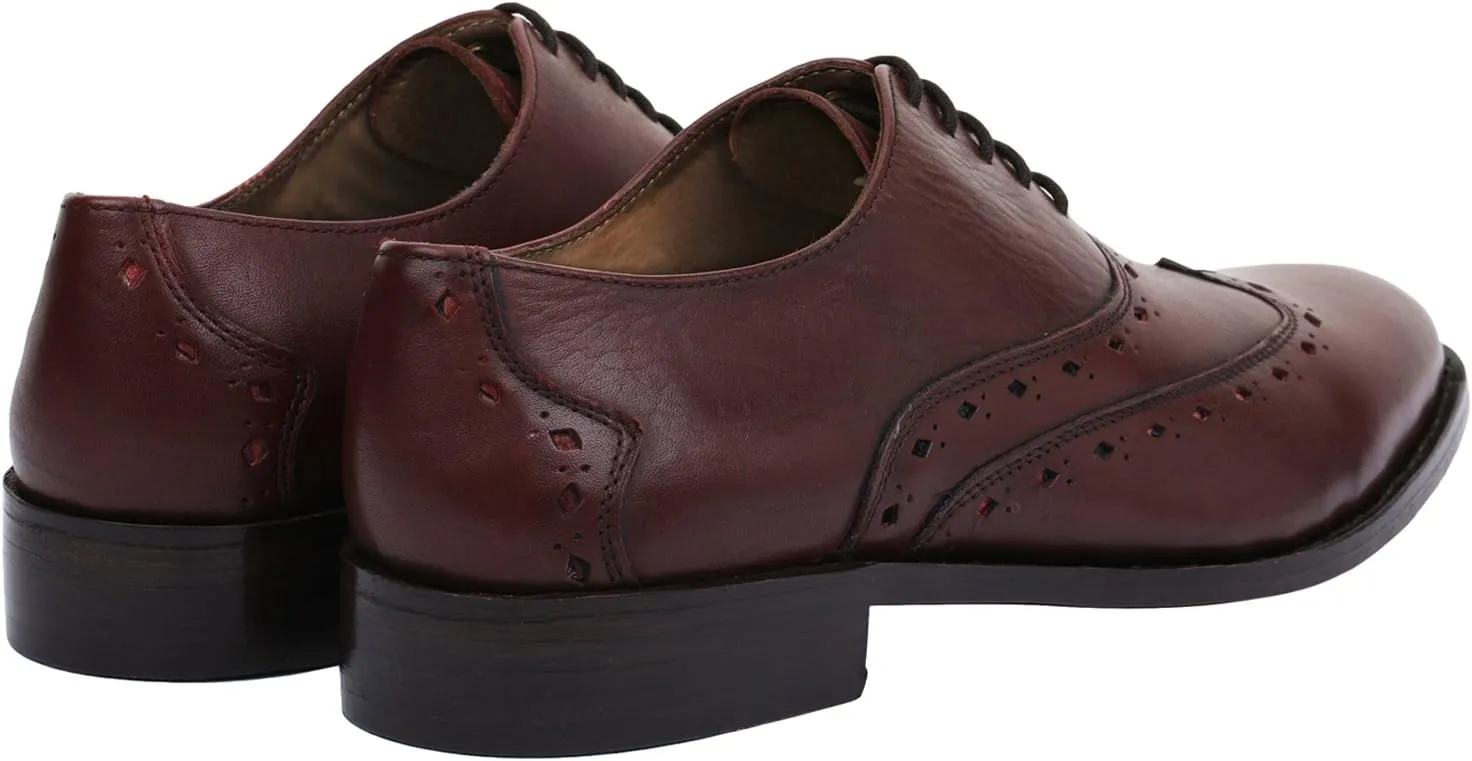 Captoe Oxford Goodyear Welted Formal Handmade Leather Dress Shoes