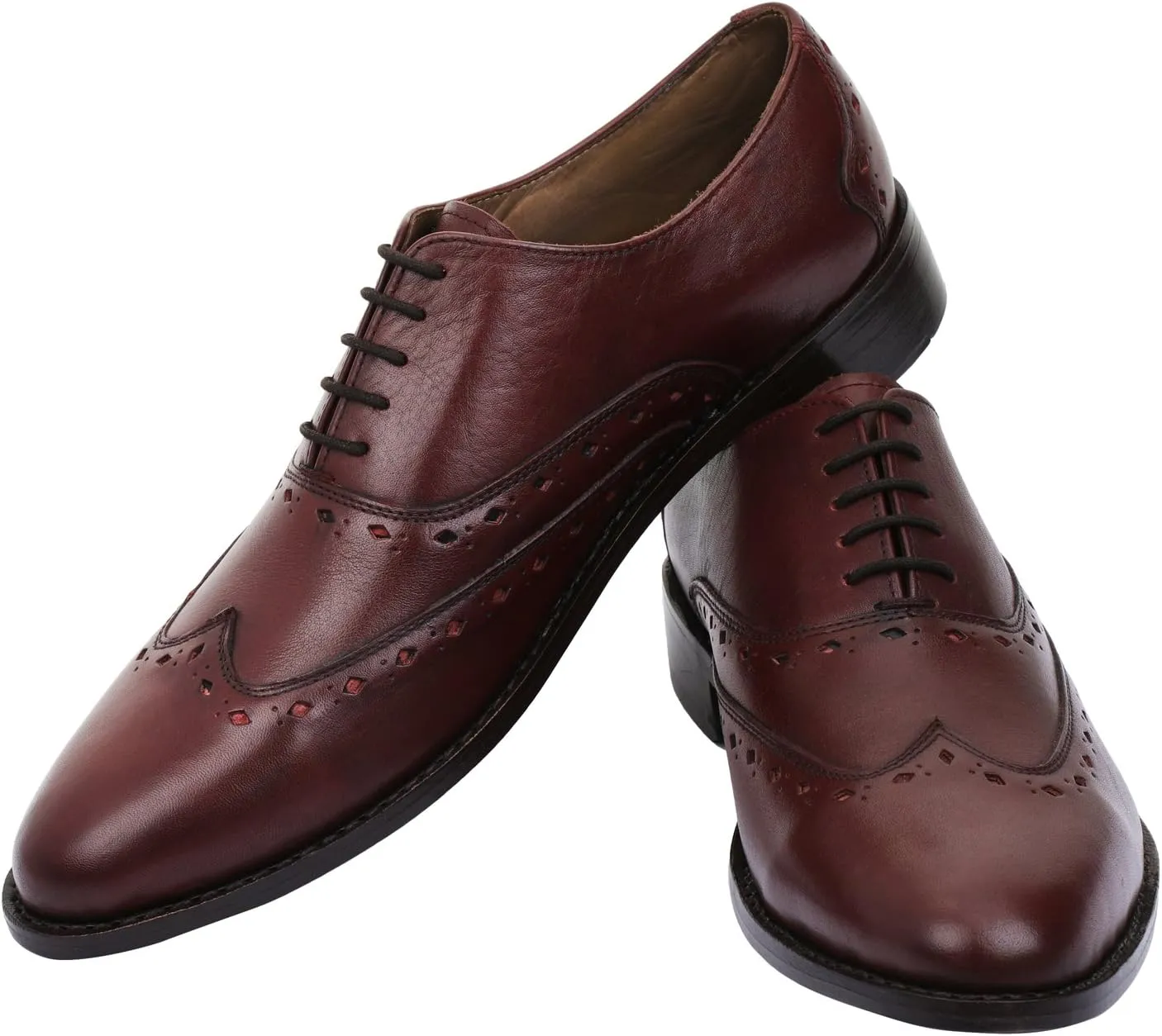 Captoe Oxford Goodyear Welted Formal Handmade Leather Dress Shoes