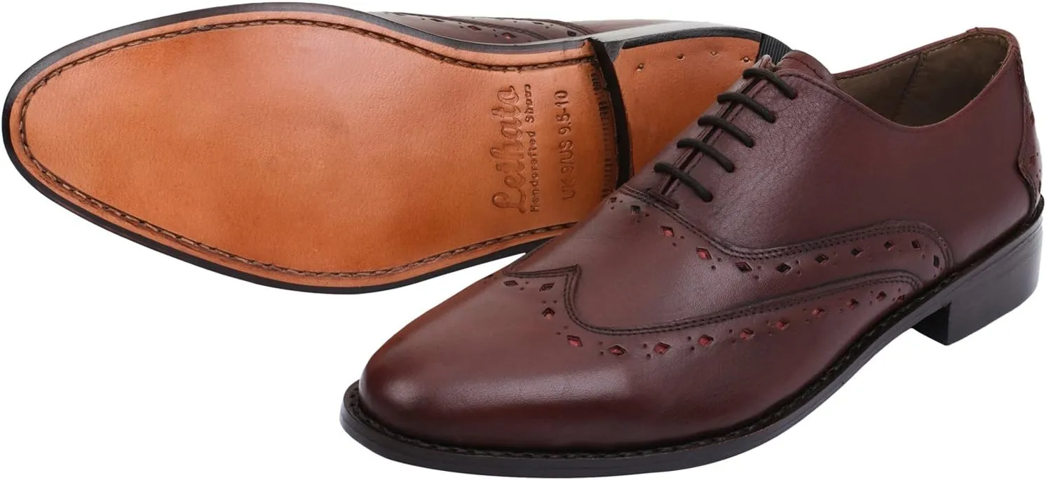 Captoe Oxford Goodyear Welted Formal Handmade Leather Dress Shoes
