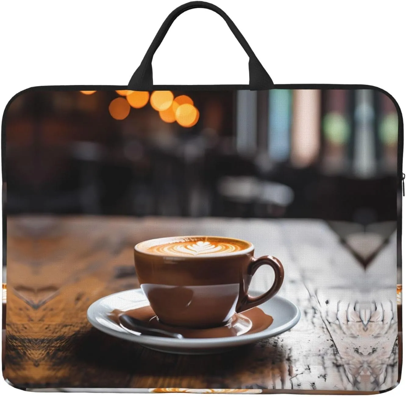 Ceramic Bowl Coffee Printed Laptop Sleeve 16.5 * 12.2", Business and Casual Dual use, Suitable for Some laptops