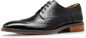 DESAI Men's Classic Oxford Dress Shoes Formal Business Lace-up Full Grain Leather Shoes for Men