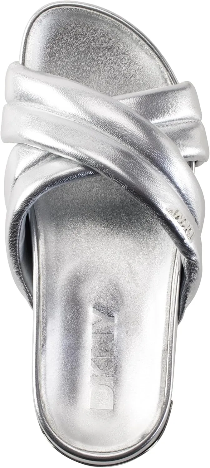 DKNY Women's Indra Criss Cross Flat Sandal