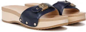 Dr. Scholl's Women's Original Too Slide Sandal, Navy Blue Leather, 6