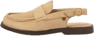 El Naturalista Women Open-Back Flat Sandal, Cream, 38 EU Weit