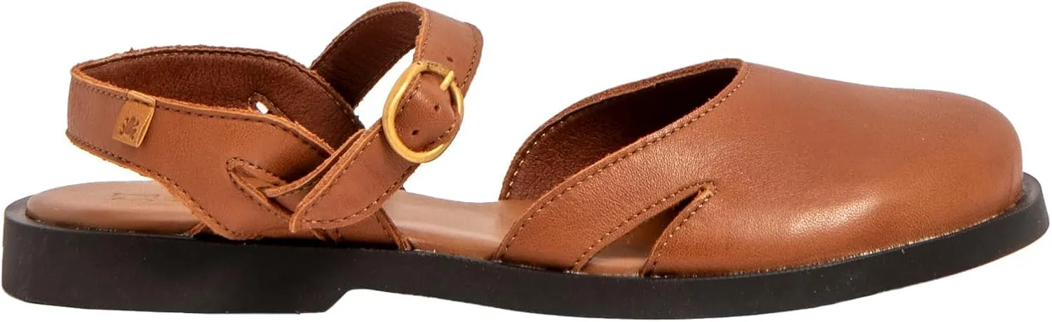 El Naturalista Women Open-Back Flat Sandal, Cuero, 36 EU Weit
