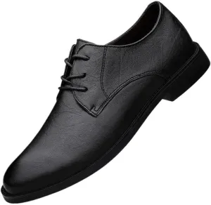 Fashionable Men Casual Lace-up Flats Classic Vintage Brogue Dress Oxford Shoes Low Top Non Slip Loafers