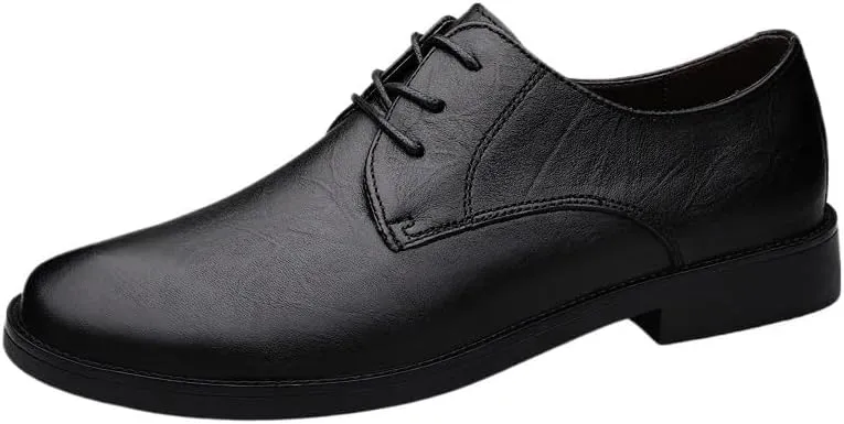 Fashionable Men Casual Lace-up Flats Classic Vintage Brogue Dress Oxford Shoes Low Top Non Slip Loafers