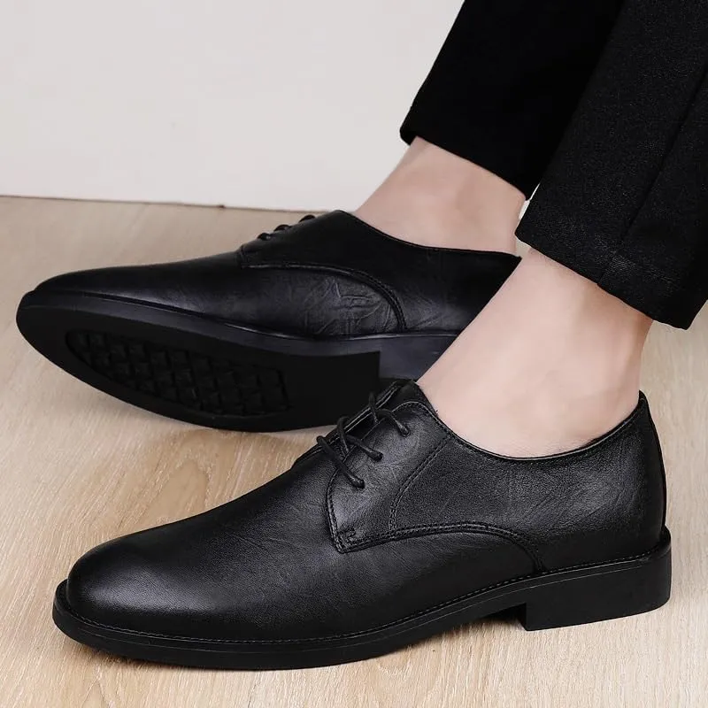 Fashionable Men Casual Lace-up Flats Classic Vintage Brogue Dress Oxford Shoes Low Top Non Slip Loafers