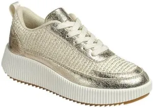 Forever Link Girls Lace Up Platform Knit Sneakers Low Top Chunky Walking Shoes Timeless-12K