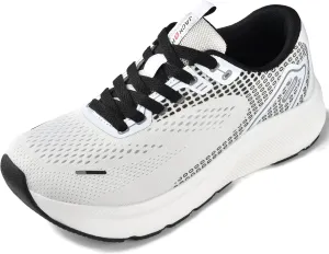 JACKSHIBO Wide Toe Box Shoes Women Arch Support Wide Sneakers for Running Walking Athletic Tennis Orthopedic Plantar Fasciitis Workout with Thick Cushion Zero Drop Sole Width Shoes