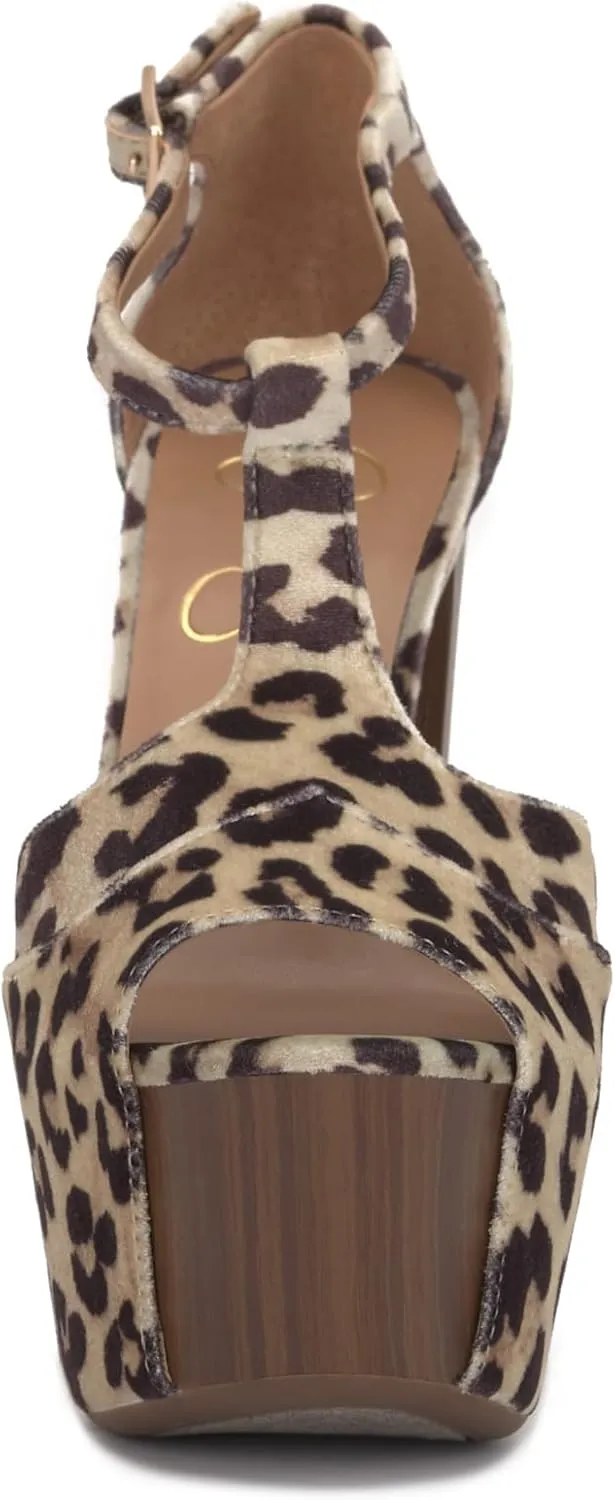 Jessica Simpson Womens Dany 3 Floral Heeled Platform Sandals