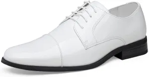 Jousen Mens Dress Shoes Tuxedo Patent Oxford Classic Comfortable Dress Shoes for Men