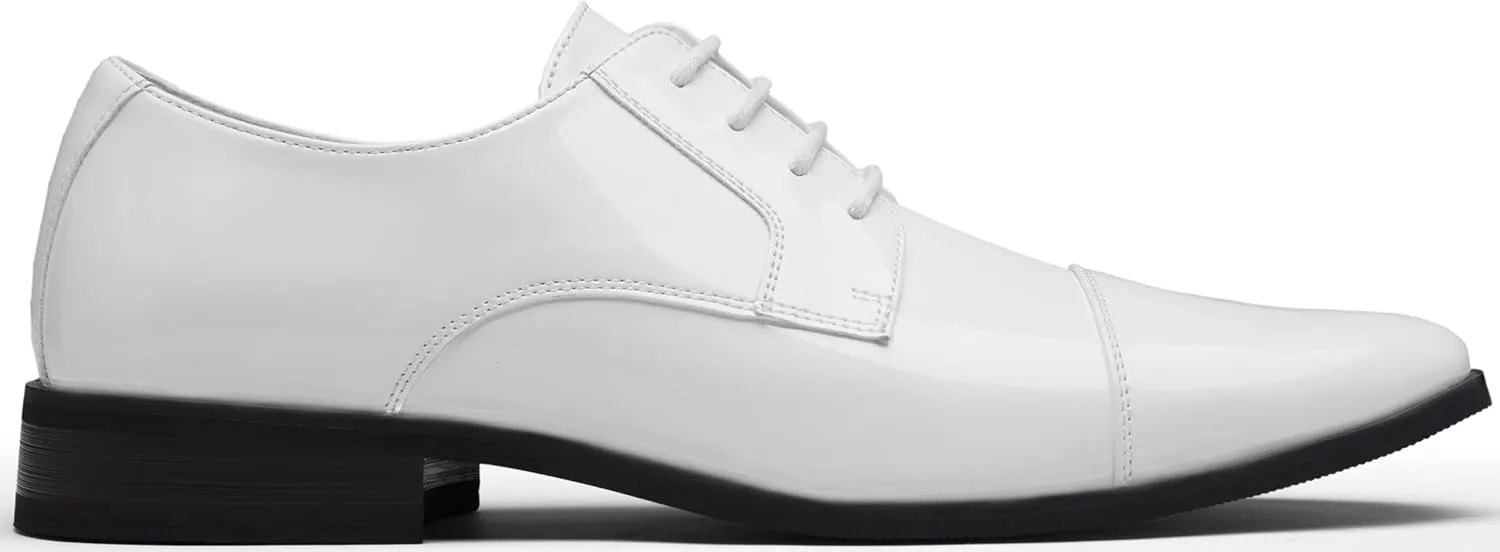 Jousen Mens Dress Shoes Tuxedo Patent Oxford Classic Comfortable Dress Shoes for Men
