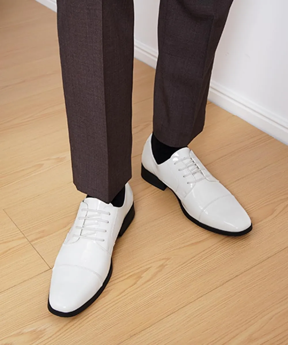 Jousen Mens Dress Shoes Tuxedo Patent Oxford Classic Comfortable Dress Shoes for Men