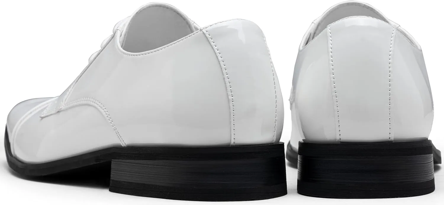 Jousen Mens Dress Shoes Tuxedo Patent Oxford Classic Comfortable Dress Shoes for Men