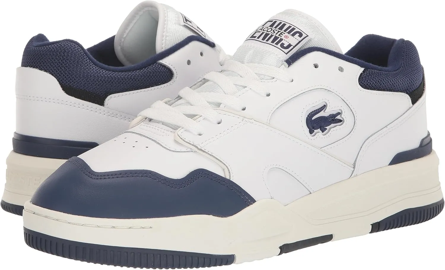 Lacoste Men's Lineshot Mesh Collar Leather Sneaker