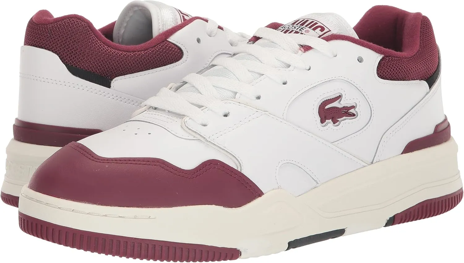 Lacoste Men's Lineshot Mesh Collar Leather Sneaker