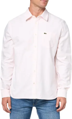 Lacoste Men's Striped Oxford Cotton Shirt with Pocket