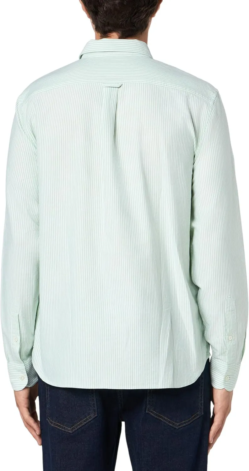 Lacoste Men's Striped Oxford Cotton Shirt with Pocket