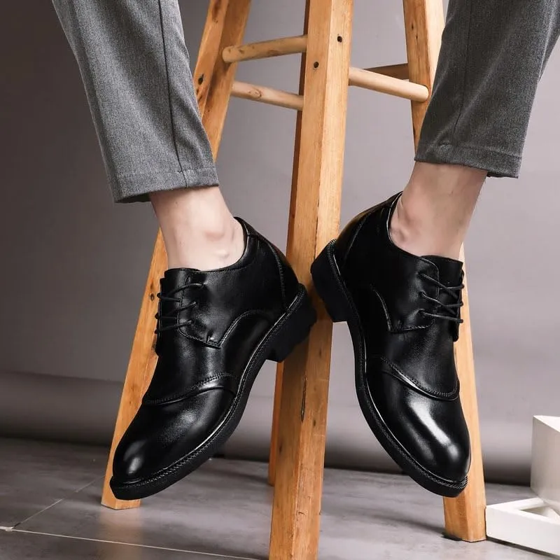 Men's Classic Lace-up Formal Oxfords Fashion Pointed Toe Business Tuxedo Dress Shoes for Men