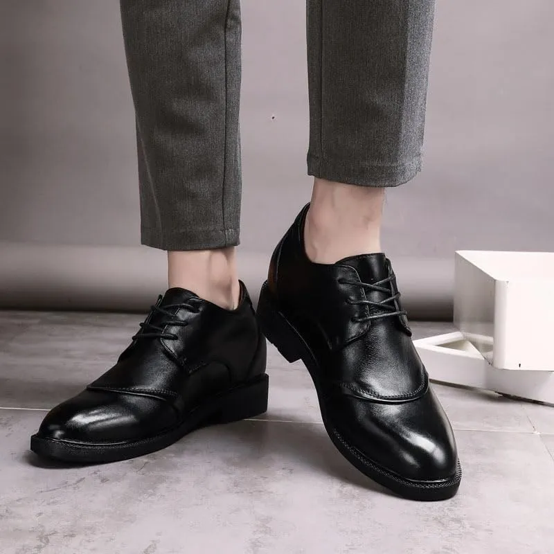 Men's Classic Lace-up Formal Oxfords Fashion Pointed Toe Business Tuxedo Dress Shoes for Men