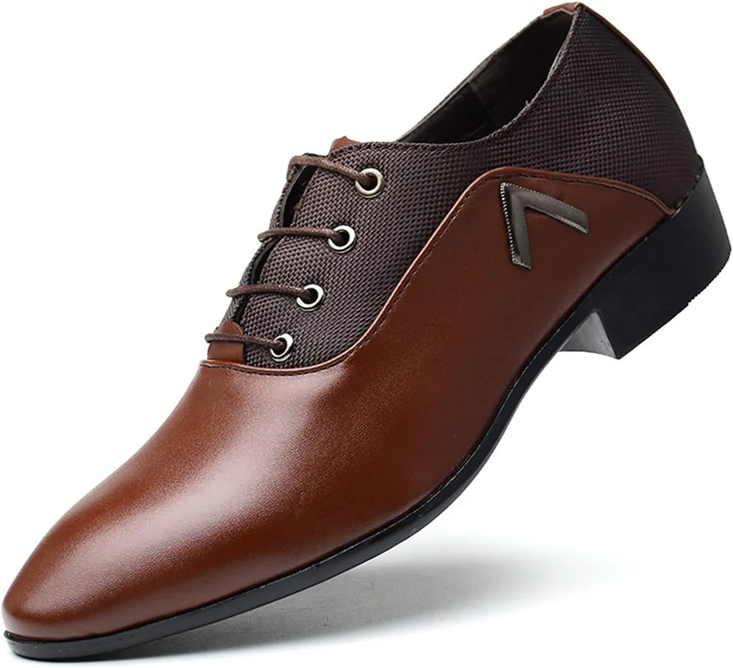 Mens Dress Shoes Fashion Lace-Up Pointed-Toe Formal Suit Shoes Classic Modern Business Wedding Oxford Shoes for Men