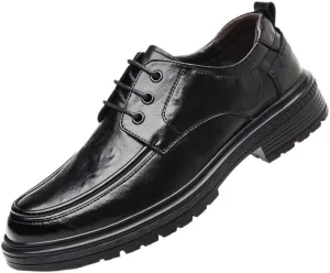 Men's Dress Shoes Genuine Leather Oxford Shoes Lace-Up Formal Business Brogues Shoes Casual Work Office Sneakers(8.5)