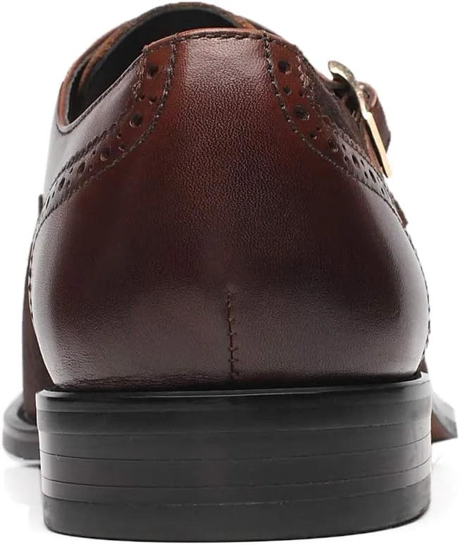 Mens Leather Double Monk Strap Loafer