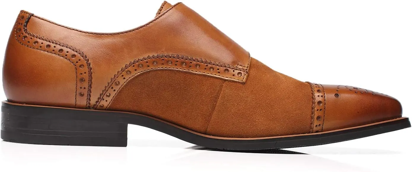 Mens Leather Double Monk Strap Loafer