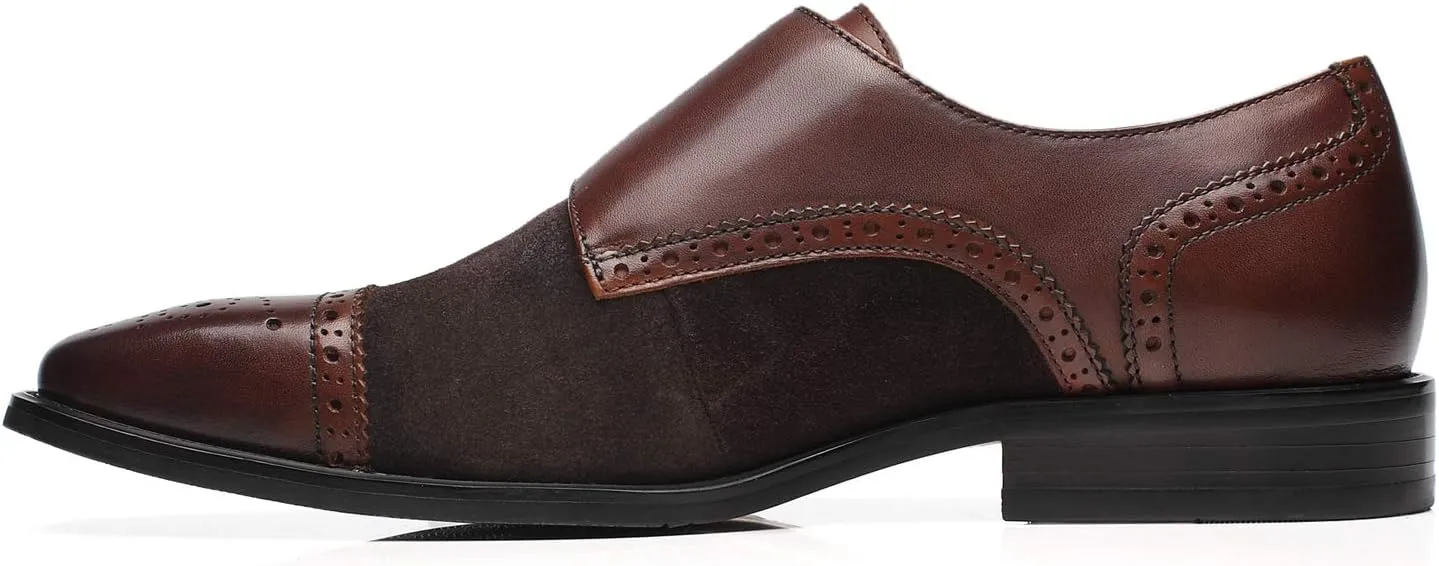 Mens Leather Double Monk Strap Loafer