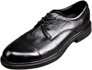 Men's Low Oxford Mens Classic Modern Formal Oxford Wingtip Lace Up Dress Shoes Horse Leather Upper Cowhide Leather Lining