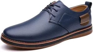 Men's Oxford Shoes Casual Leather Dress Shoes Breathable Lace Up Shoes for Business Office Wear