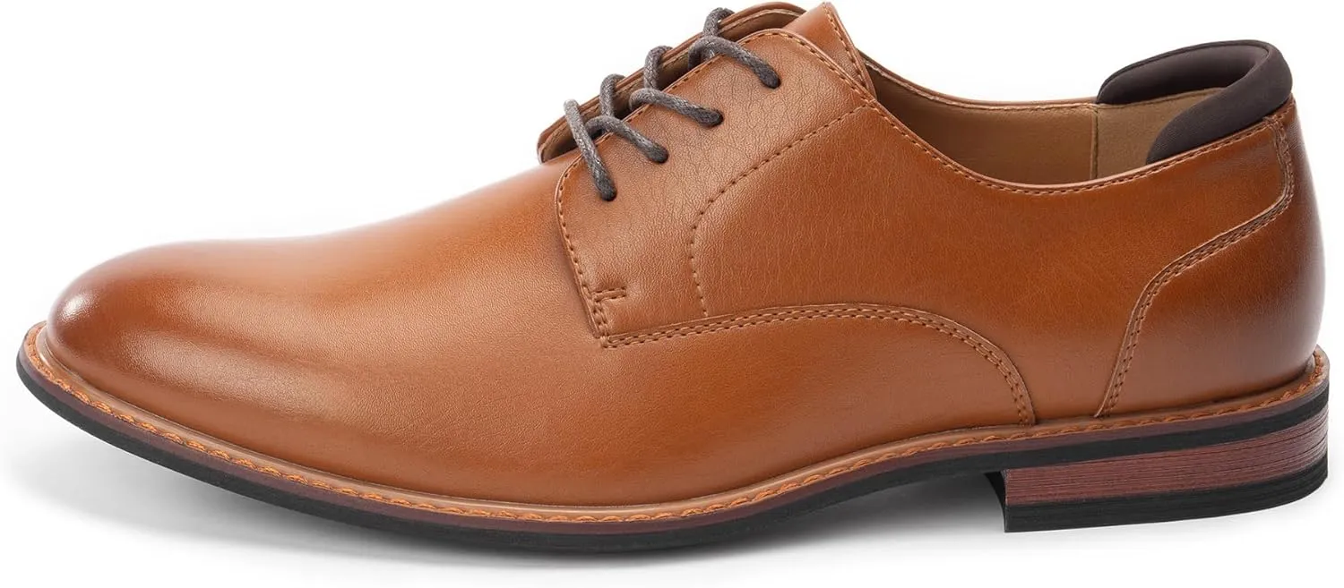 Men's Oxfords Classic Dress Lace Up Shoes, Leather Lined, Heel Pad Design for Formal Occasions