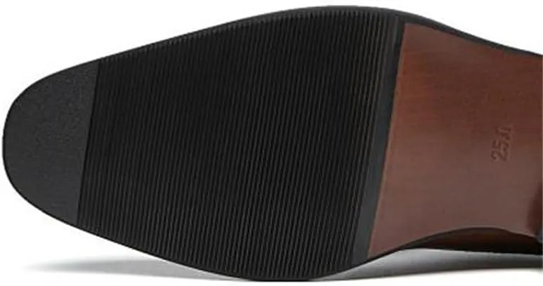 Men's Waxed Lacing Rubber Sole Non-Slip Wear-Resistant Leather Inner Gradient Pointed Toe Design Suitable for Daily Commuting Party Business