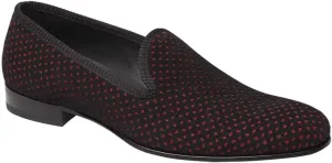 Mezlan Cibeles Men's Black/Red Suede Slip On Loafer Shoes 8277 (8)