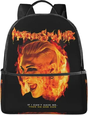 Motionless Rock In White Unisex Casual Backpack Lightweight Travel Bag Classic Laptop Daypack Backpack Men Women, Black