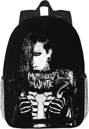 Motionless Rock In White Unisex Casual Backpack Lightweight Travel Bag Classic Laptop Daypack Men Women Backpack, Black