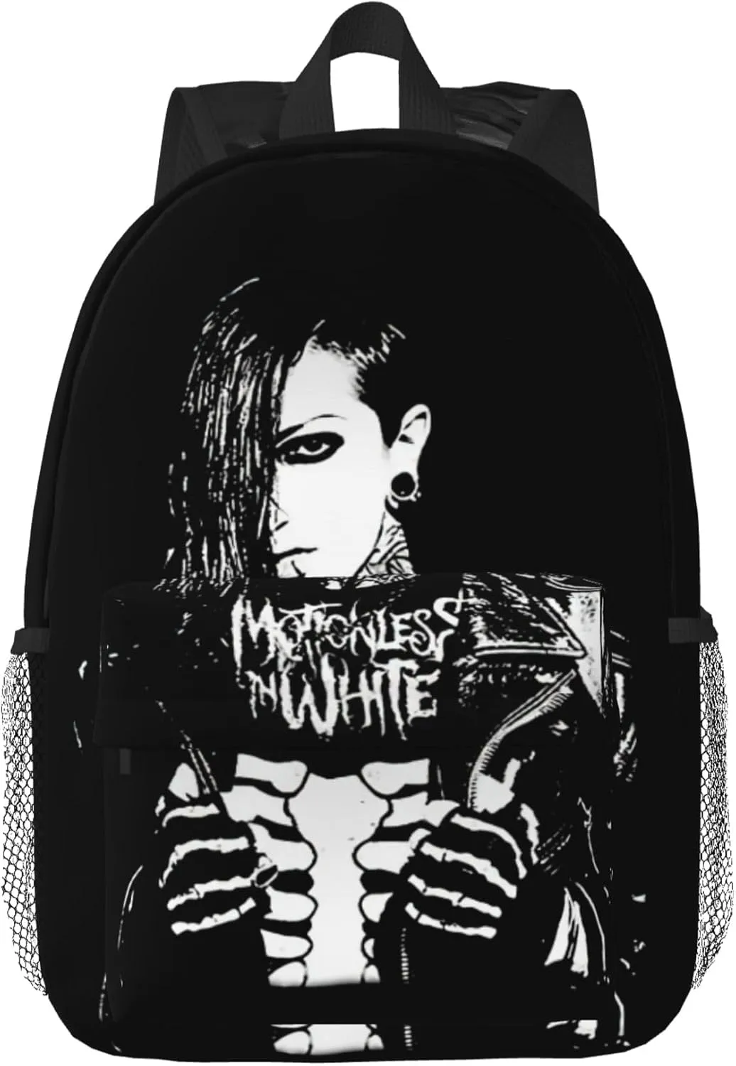 Motionless Rock In White Unisex Casual Backpack Lightweight Travel Bag Classic Laptop Daypack Men Women Backpack, Black