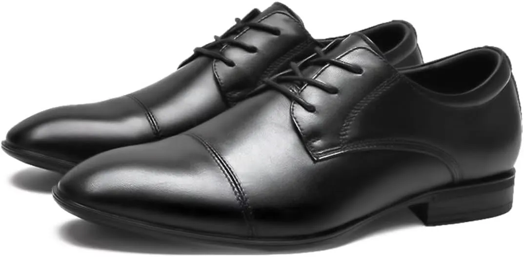 MWX Men's Dress Shoes Black Formal Business Oxford Classic Lace Up Wingtip Casual Shoes