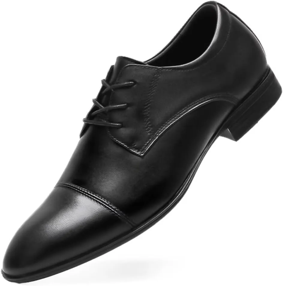 MWX Men's Dress Shoes Black Formal Business Oxford Classic Lace Up Wingtip Casual Shoes
