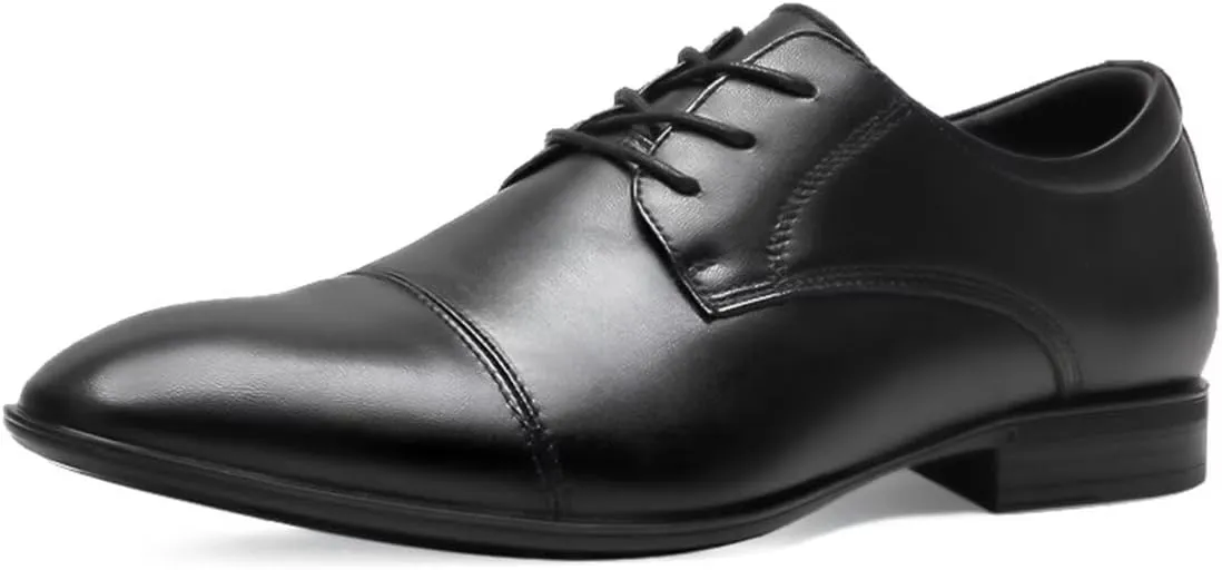 MWX Men's Dress Shoes Black Formal Business Oxford Classic Lace Up Wingtip Casual Shoes