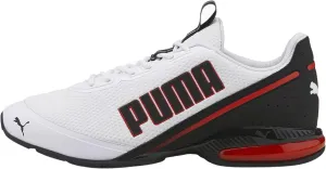 PUMA Men's Cell Divide Lace Up Fashion Sneaker Wh/Bk/Rd 12 Medium US White