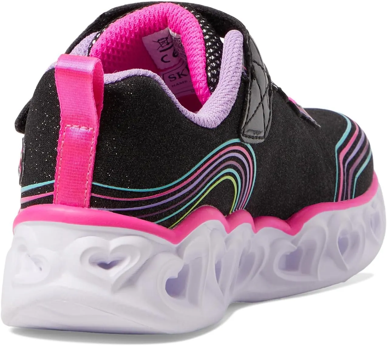 Skechers Unisex-Child Lights-Retro Hearts Sneaker